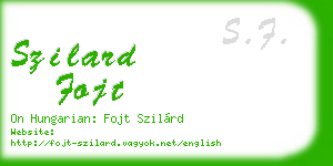 szilard fojt business card